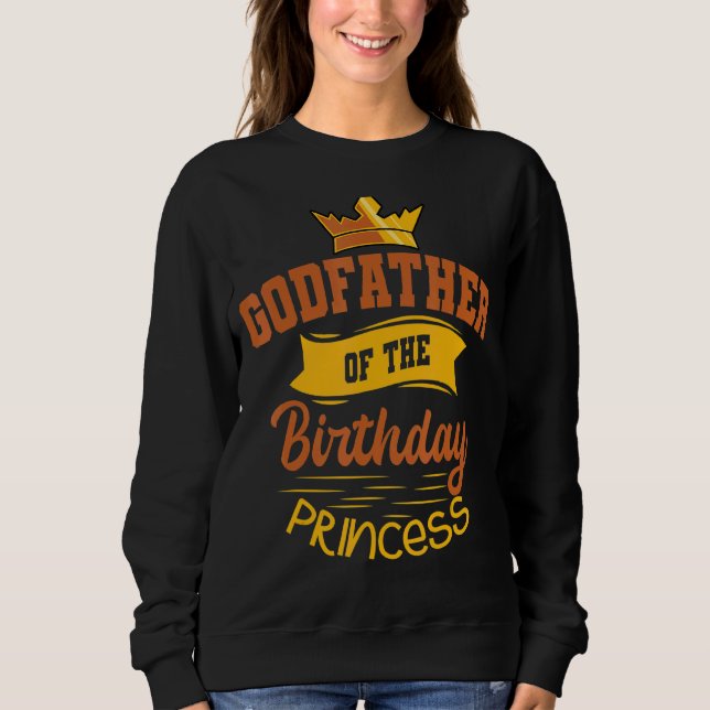 Sudadera Padrino De La Princesa De Cumpleaños Fiesta Bday C (Anverso)