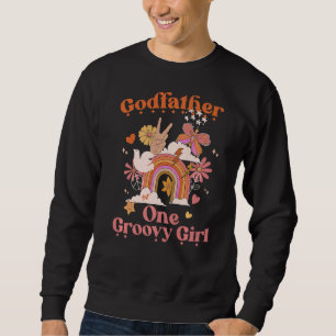 Sudadera Padrino De Un Chica De Groovy Boho Hippie Retr