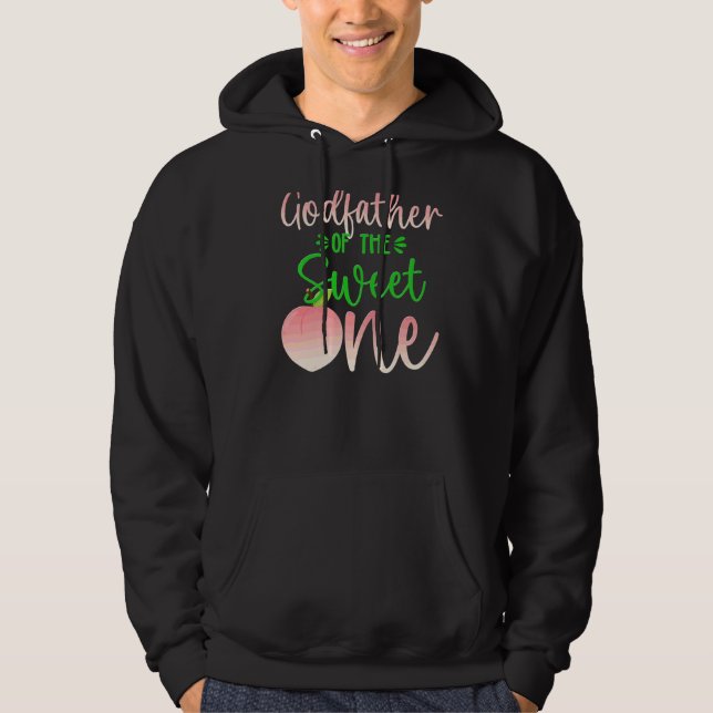 Sudadera Padrino Del Cumpleaños Un Peach Primer Verano Fru (Anverso)