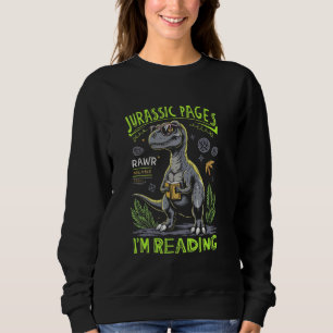Sudadera Páginas Jurásicas Rawr T-rex Me Encanta Leer Amant