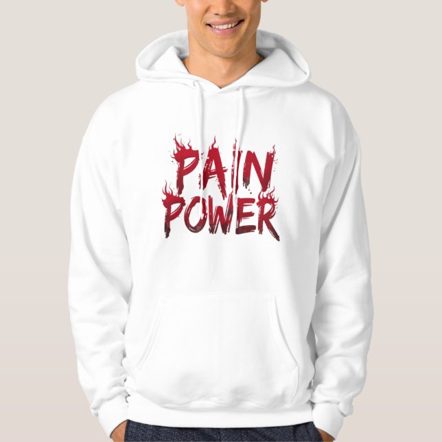 Sudadera Pain is Power – Grunge Gothic Streetwear (Anverso)
