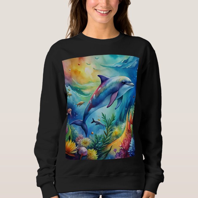 Sudadera Painted Dolphin (Anverso)