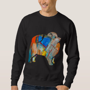 Sudadera Painted Pomeranian Abstract Vibrant And Colorful