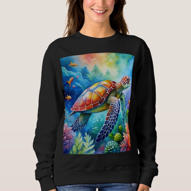 Sudadera Painted Sea Turtle  (Anverso)