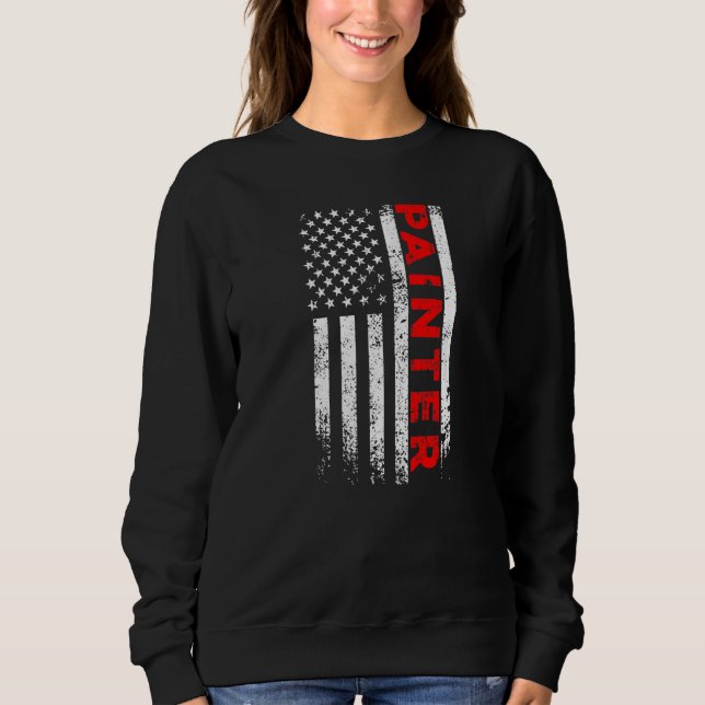 Sudadera Painter USA Flag Renovation Decorator Handyman Cra (Anverso)