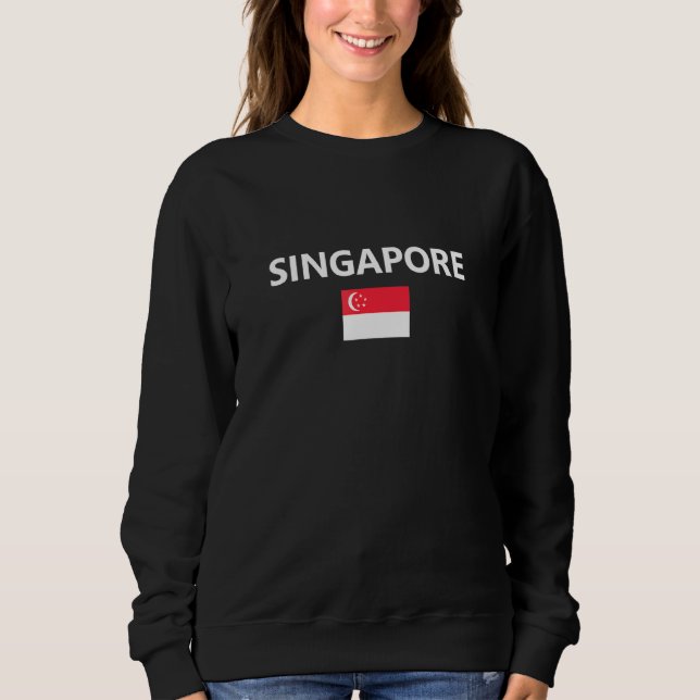 Sudadera País de bandera de Singapur (Anverso)