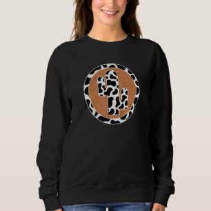 Sudadera País de impresión de vacas Oeste Cactus estético V
