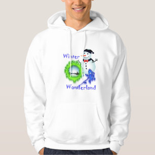 Sudadera país de las maravillas de invierno,muñeco de nieve