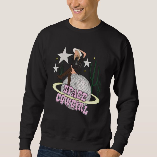 Sudadera País Occidental Texas Cactus Rodeo Espacio Chica d (Anverso)