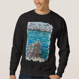 Sudadera Paisaje acuático sereno en San Juan de Ulua, Verac