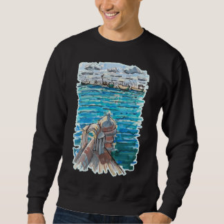 Sudadera Paisaje acuático sereno en San Juan de Ulua, Verac