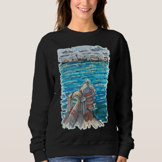 Sudadera Paisaje acuático sereno en San Juan de Ulua, Verac