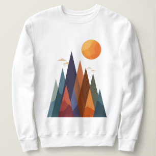 Sudadera Paisaje con montañas y sol