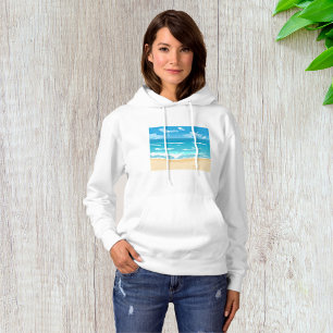 Sudadera Paisaje costero de la escena de la playa del Océan