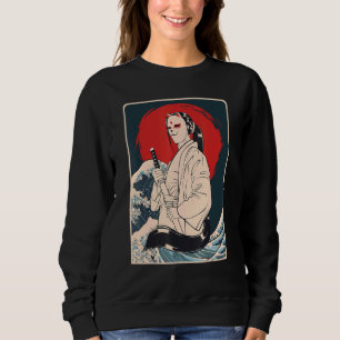 Sudadera Paisaje cultural samurai japonés vintage Sakura Ch
