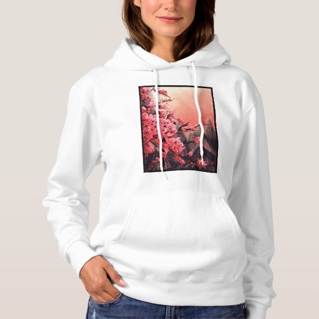 Sudadera Paisaje de flor de cerezo (Anverso)