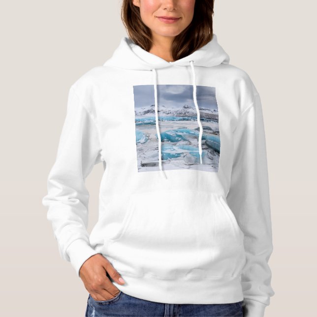 Sudadera Paisaje de hielo glaciar, Islandia (Anverso)