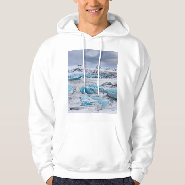 Sudadera Paisaje de hielo glaciar, Islandia (Anverso)