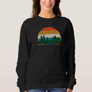 Sudadera Paisaje de la ciudad de Filadelfia Vecino de Sunse