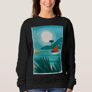 Sudadera Paisaje de la playa Naturaleza Verano Océano gráfi