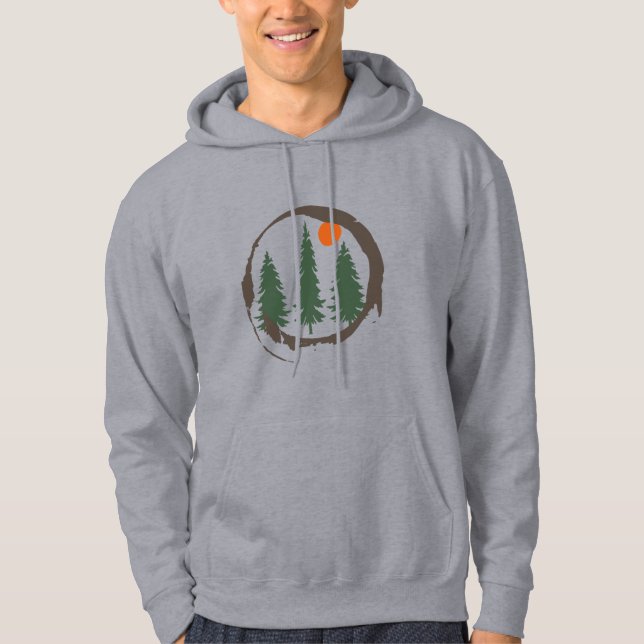 Sudadera Paisaje de pinos mínimos (Anverso)
