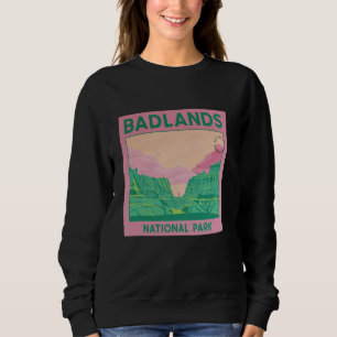 Sudadera Paisaje del Parque Nacional Retro Badlands South D
