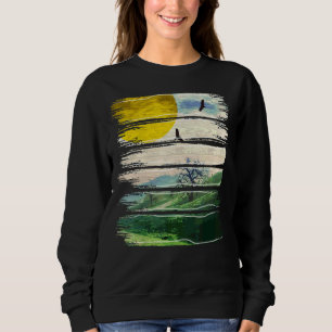 Sudadera Paisaje del Valle del Río Paisaje Paisaje Paisaje 