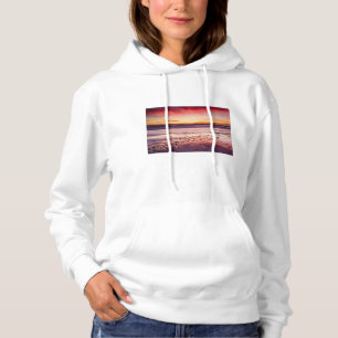 Sudadera Paisaje marino y muelle al atardecer, CA