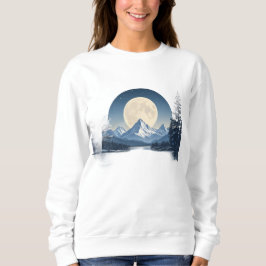 Sudadera paisaje montañoso de luna llena