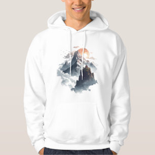 Sudadera Paisaje montañoso dramático con nubes y rayos de s