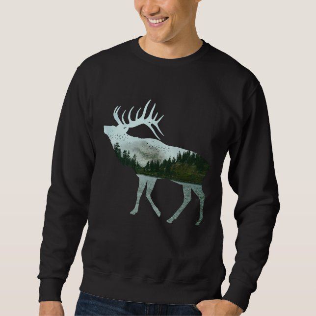 SUDADERA PAISAJE NATURAL DE ALCES  (Anverso)