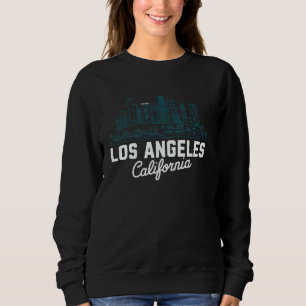 Sudadera Paisaje urbano de la silueta de Los Ángeles Califo