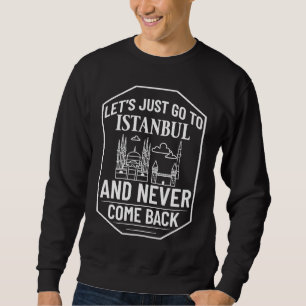 Sudadera Paisaje urbano del mapa de viaje de Estambul Turqu