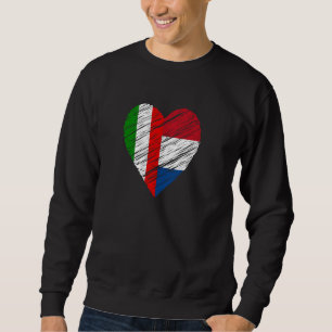 Sudadera Países Bajos Italia Corazón Bandera Italiana Bande