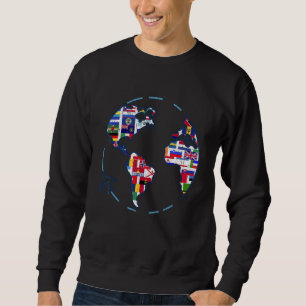 Sudadera Países de viaje Banderas Mundiales Mundo