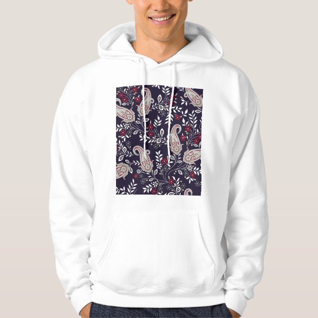 Sudadera Paisley tradicional india, patrón sin fisuras. (Anverso)