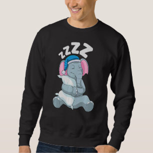 Sudadera Pajama Cuta para las mujeres elefantes durmientes 