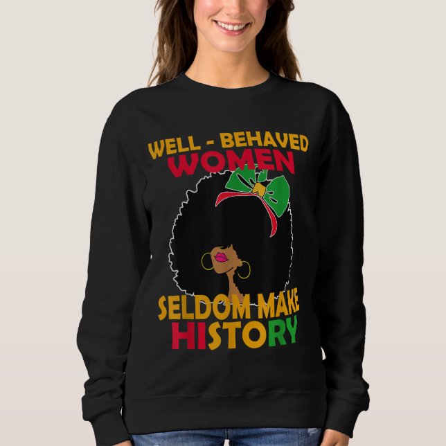 Sudadera Pajama de Historia Negra Bien Comportado Las Mujer (Anverso)