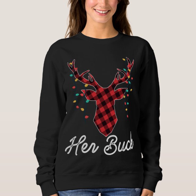 Sudadera Pajama Navidades de peluche rojo reno negro (Anverso)