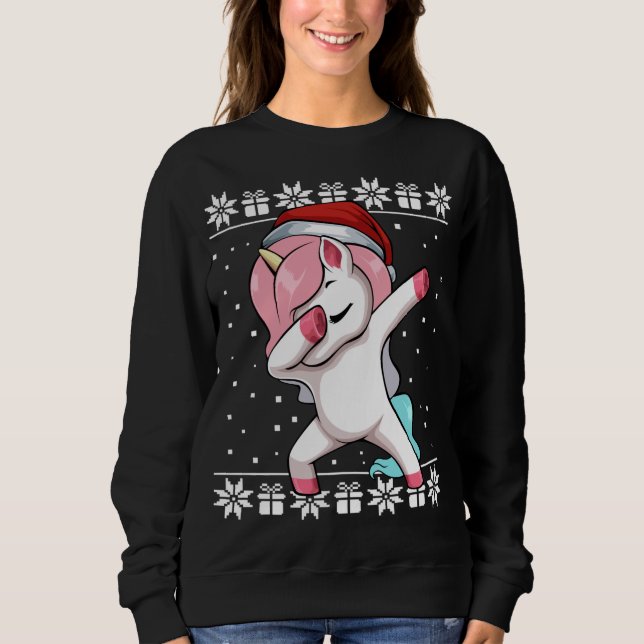 Sudadera Pajama, Navidades de Unicornio que abatieron (Anverso)