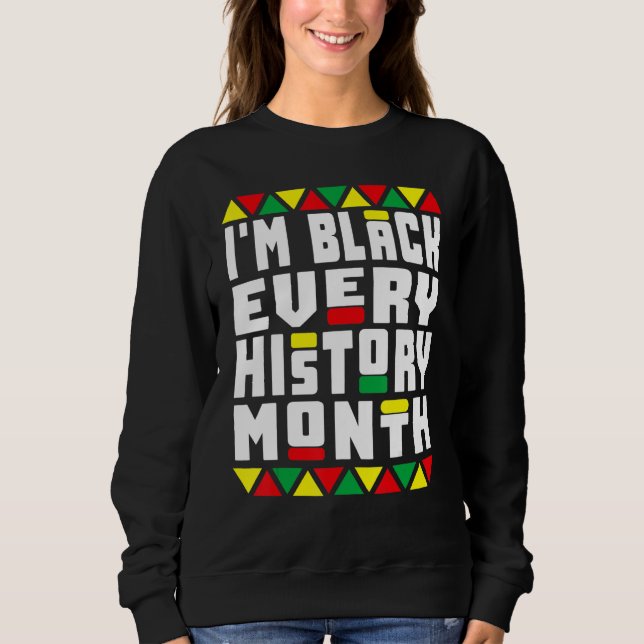 Sudadera Pajamas de historia negra Afro Tee Soy negro cada  (Anverso)