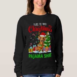 Sudadera Pajamas Red Buffalo Tocó Dachshund Perro Merry Chr