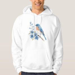 Sudadera Pájaro azul con flores azules