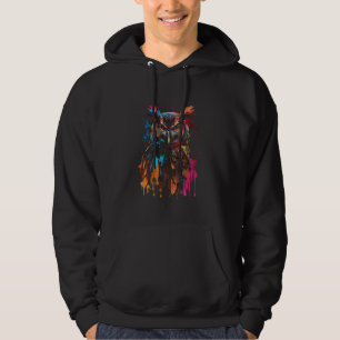 Sudadera Pájaro búho colorido observador de pájaro favorito