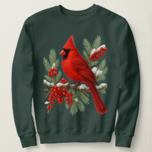 Sudadera Pájaro Cardenal Rojo Vintage Pájaro Clásico de I