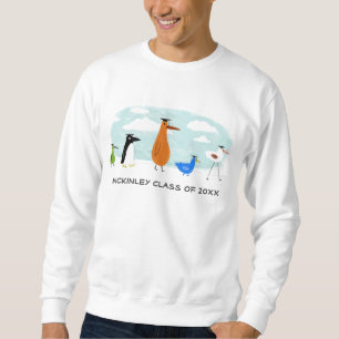 Sudadera Pájaro Divertido se Gradúa con Texto Personalizabl