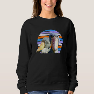 Sudadera Pájaro grande del atardecer de la cigüeña