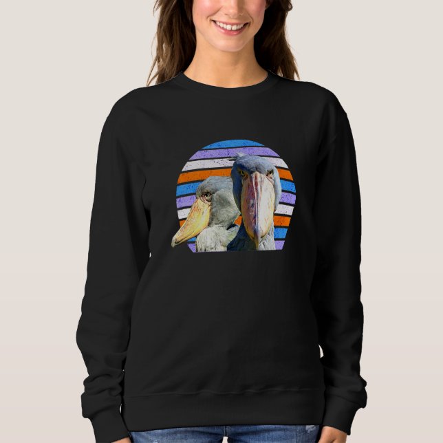 Sudadera Pájaro grande del atardecer de la cigüeña (Anverso)