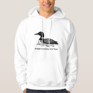 Sudadera Pájaro Lobo Canadiense Estúpido Rivalidad Acalorad