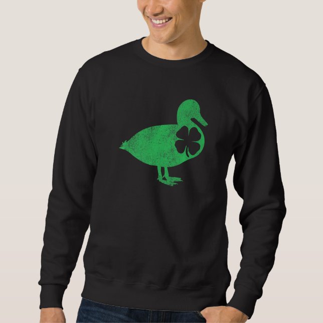Sudadera Pájaro Pájaro San Patricio Día Shamrock Clover Irl (Anverso)